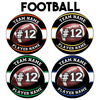 Sports Pinback Buttons with Player Name and Number - 2.25” or 3”