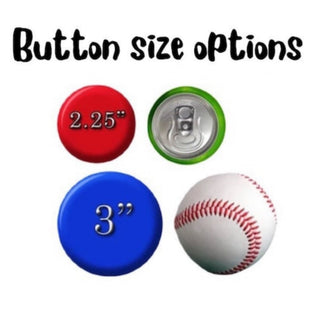 Personalized Sports Team Pinback Buttons - 2.25” or 3”