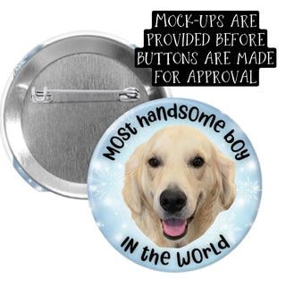 Floating head Pinback button - 2.25” or 3”
