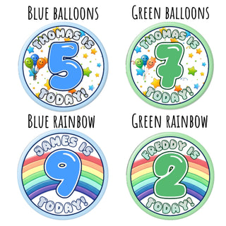 Birthday Pinback Buttons - 2.25” or 3”