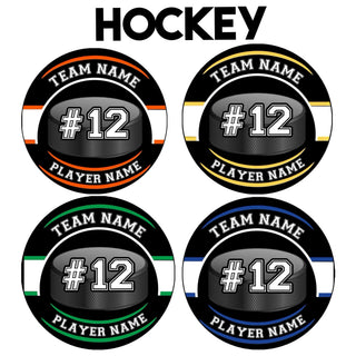 Sports Pinback Buttons with Player Name and Number - 2.25” or 3”